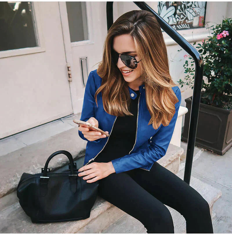 Lucy™|Italian leather jacket