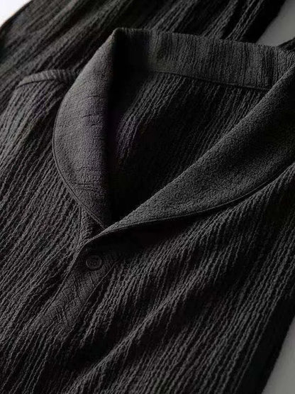 Harrison™|Gama-solid pleate suit set