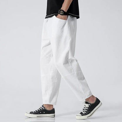 Liam™|Linen Cropped Pants