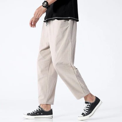 Liam™|Linen Cropped Pants