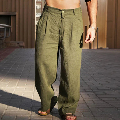 Nate™|Wide-Leg Linen Trousers