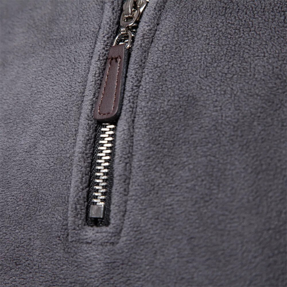 Thomas™|Quarter zip fleece sweater