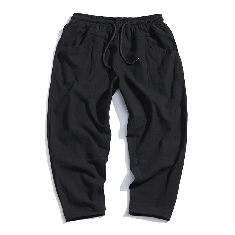 Liam™|Linen Cropped Pants