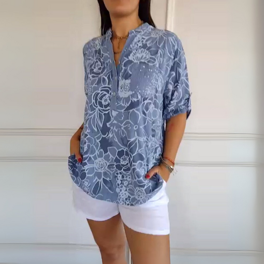 Thea™|Floral Print Blouse