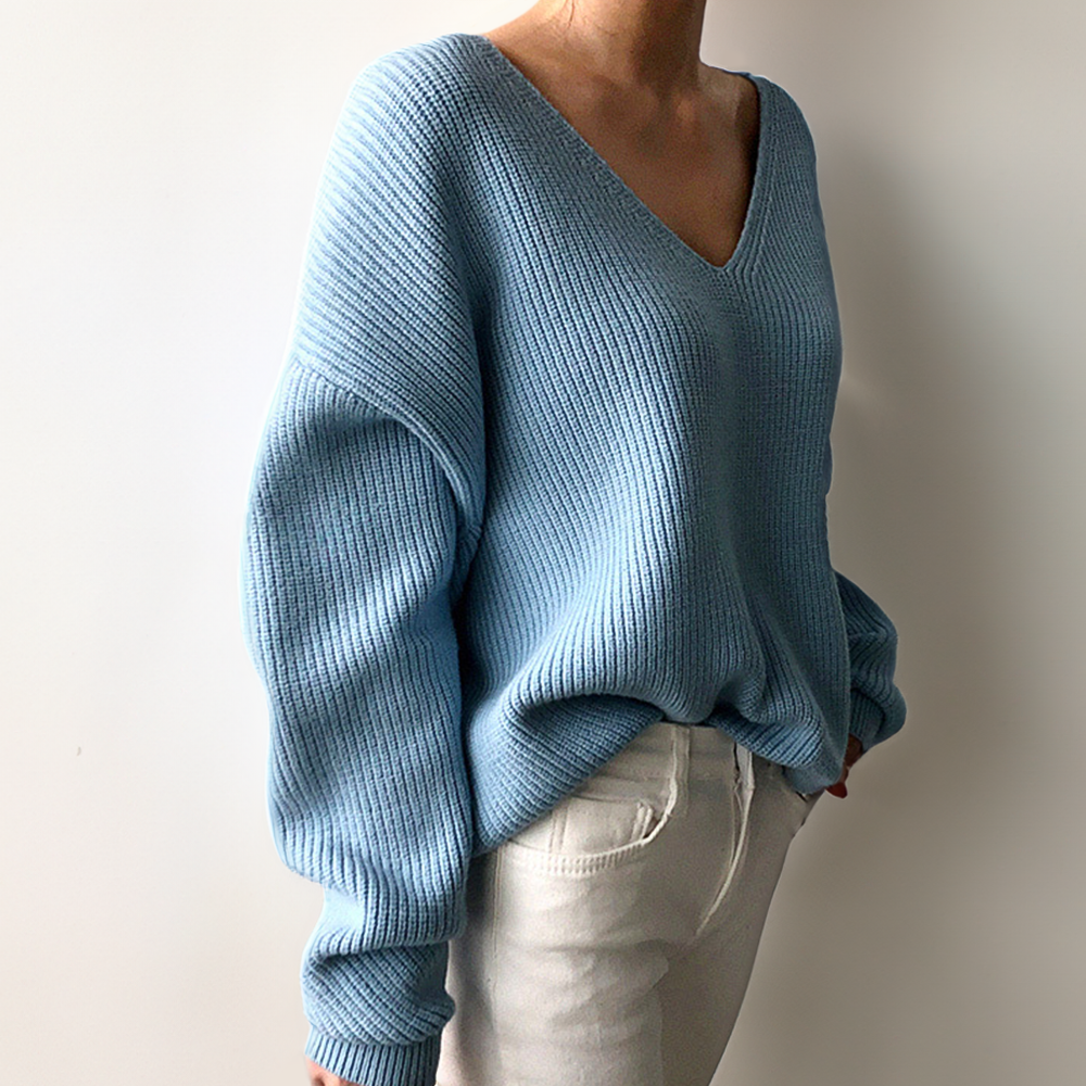 Hazel™|Soft layered knit sweater