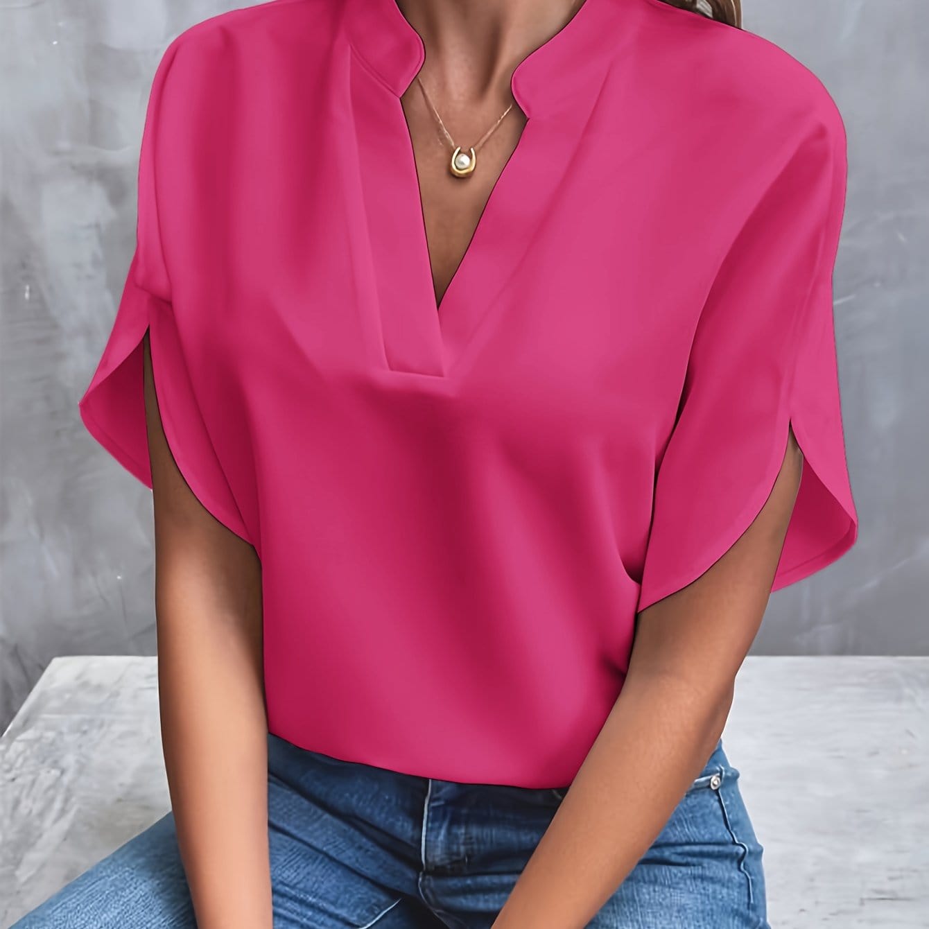 Lara™|Draped Blouse