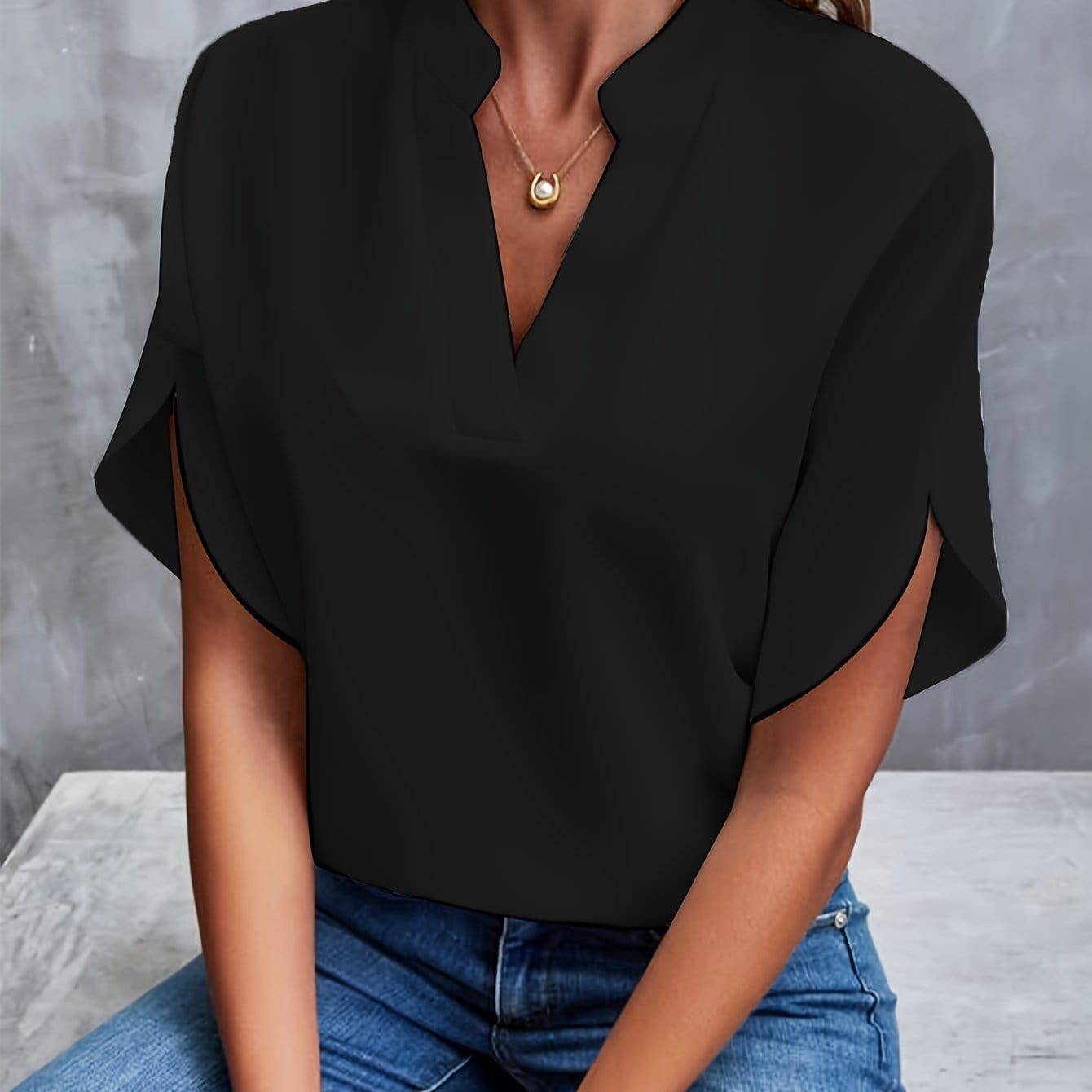 Lara™|Draped Blouse