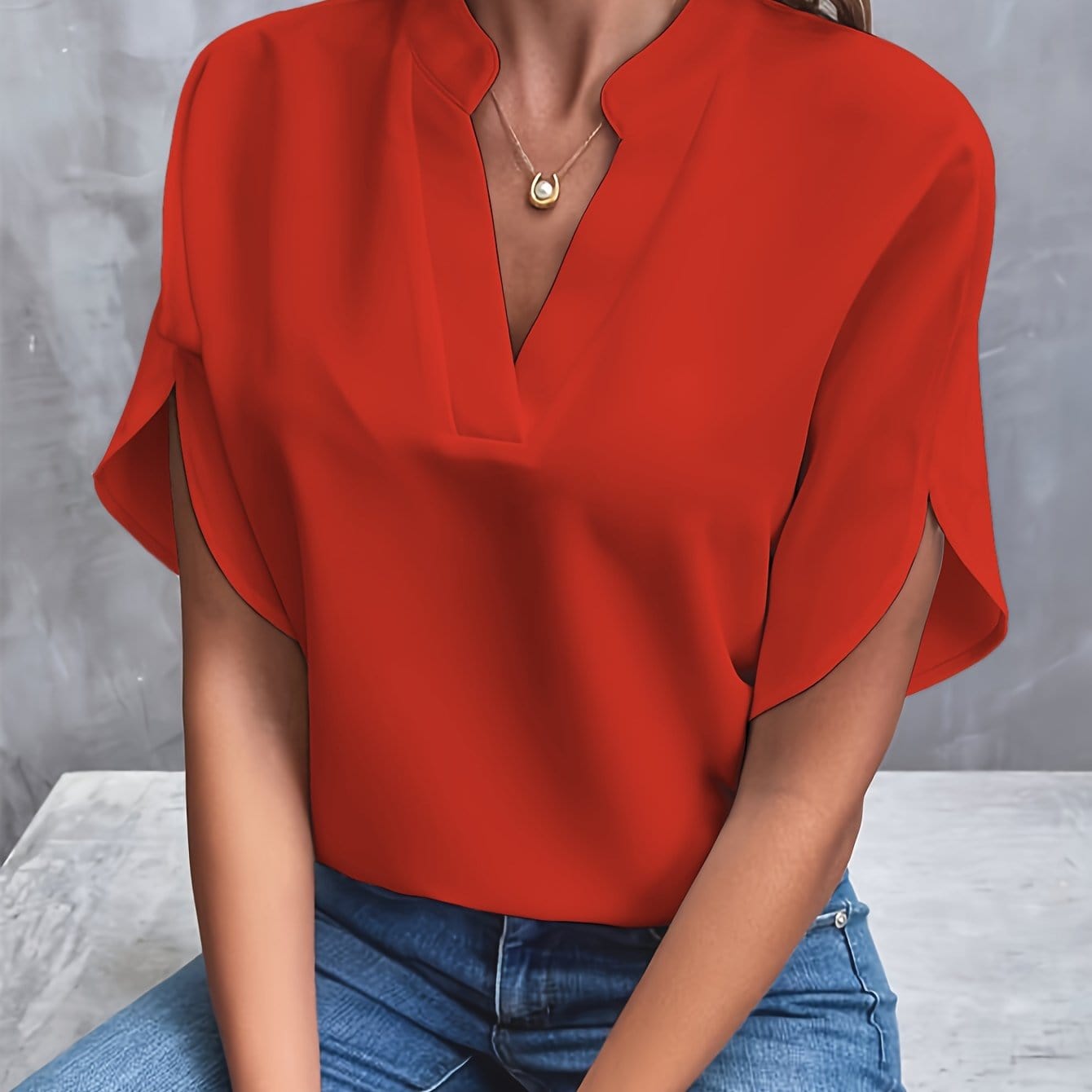 Lara™|Draped Blouse