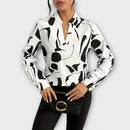 Harper™|Elegant blouse with long sleeves