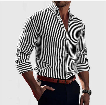 Logan™|Elegant Striped Shirt