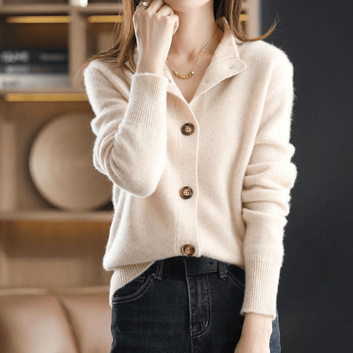 Bella|Luxurious Cashmere Knit Cardigan