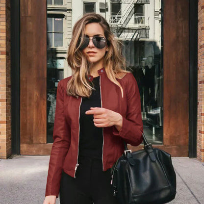 Lucy™|Italian leather jacket