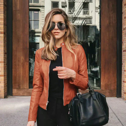 Lucy™|Italian leather jacket