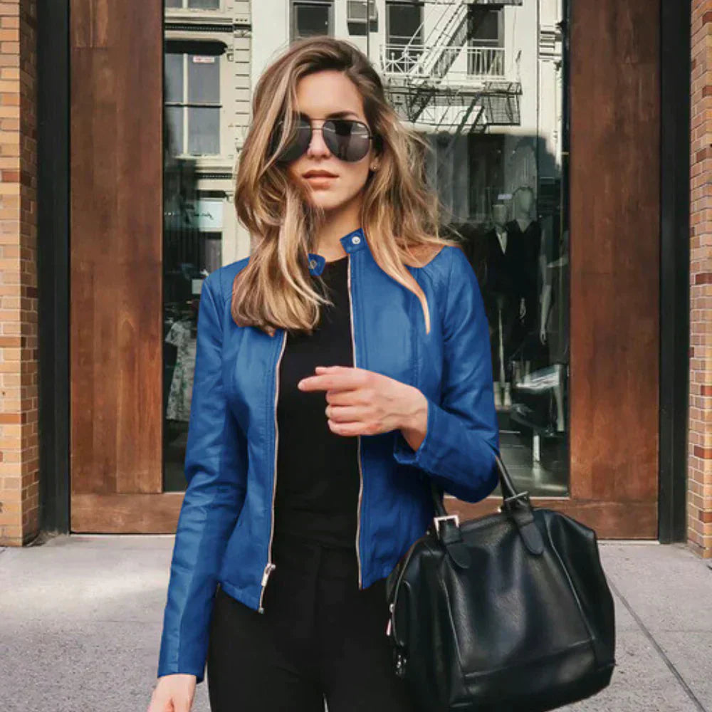 Lucy™|Italian leather jacket