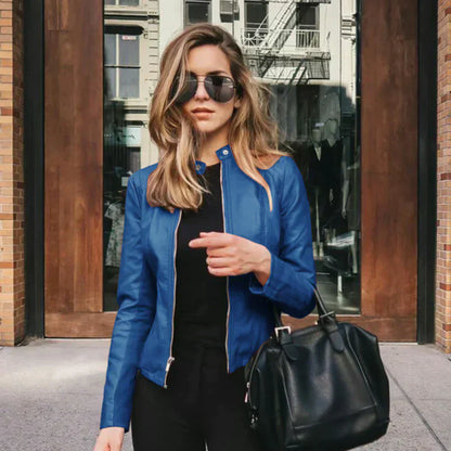 Lucy™|Italian leather jacket